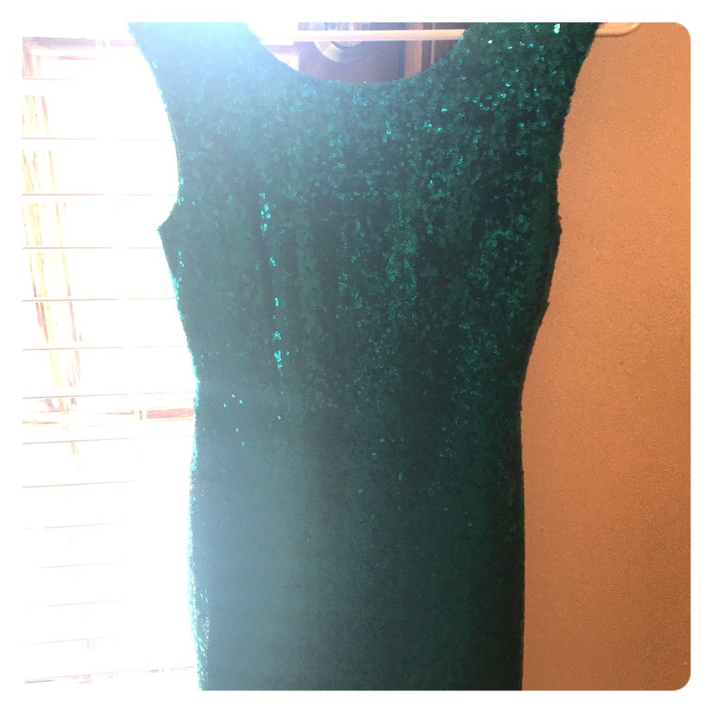 Sequin green cocktail/ prom dress